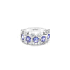 14K WHITE GOLD DIAMOND TANZANITE RING