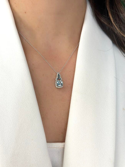 Le Vian Pendant featuring Sea Blue Aquamarine Nude Diamonds, Blueberry Diamonds set in 14K White Gold