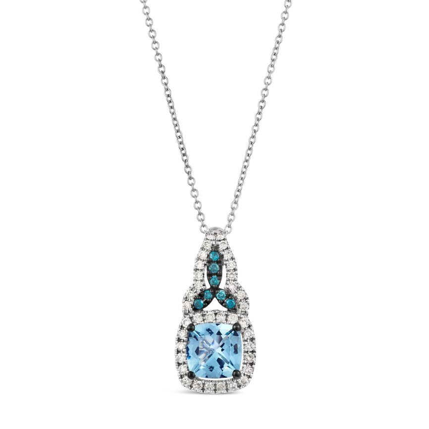 Le Vian Pendant featuring Sea Blue Aquamarine Nude Diamonds, Blueberry Diamonds set in 14K White Gold