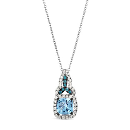 Le Vian Pendant featuring Sea Blue Aquamarine Nude Diamonds, Blueberry Diamonds set in 14K White Gold