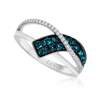 Le Vian Grand Sample Sale Ring featuring Blueberry Diamonds, White Diamonds set in 14K White Gold - BirthStone.com