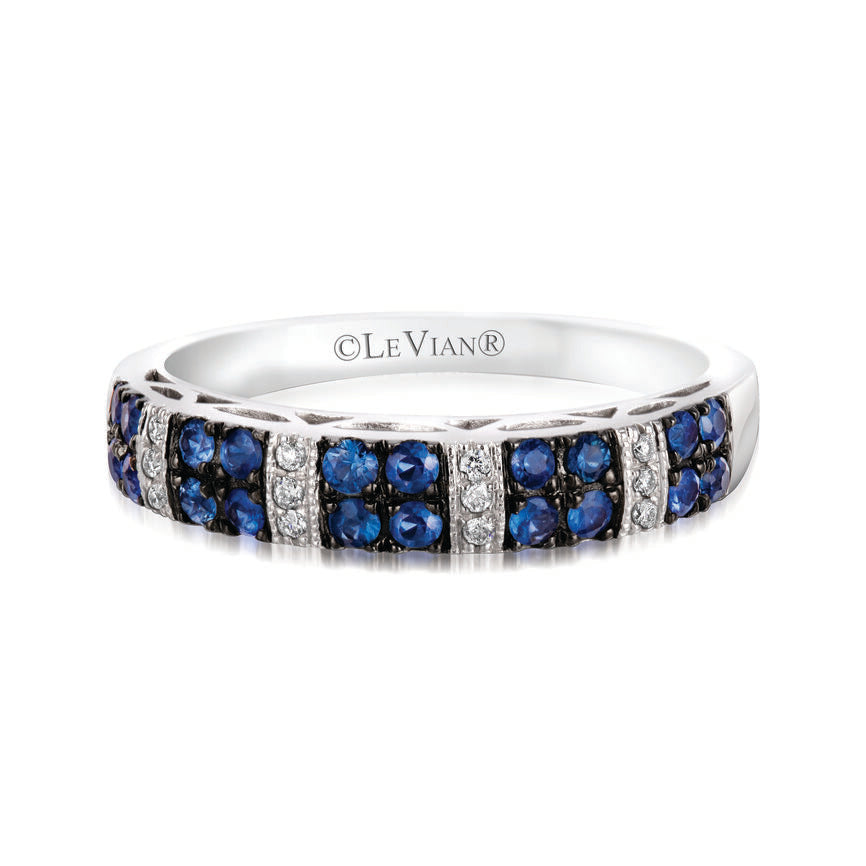 Le Vian Grand Sample Sale Ring featuring Cornflower Sapphire White Diamonds set in 14K White Gold - BirthStone.com