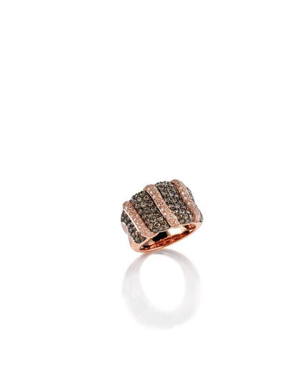 Le Vian Ring featuring Chocolate Diamonds, White Diamonds set in 14K Rose Gold - BirthStone.com