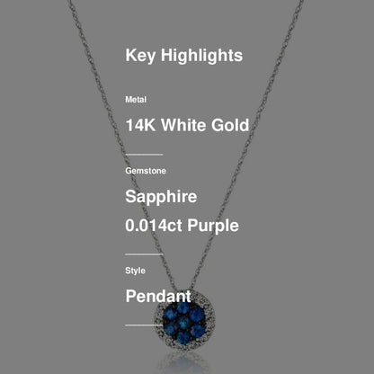 Le Vian Grand Sample Sale Pendant featuring Cornflower Sapphire White Diamonds set in 14K White Gold