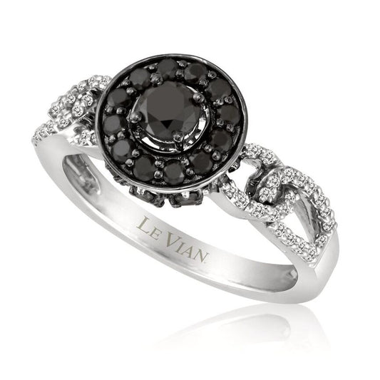 Le Vian Ring featuring Blackberry Diamonds, White Diamonds set in 14K White Gold - BirthStone.com