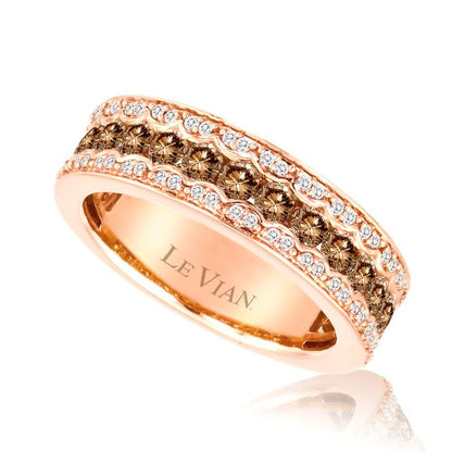 Le Vian Grand Sample Sale Ring featuring Chocolate Diamonds, White Diamonds set in 14K Rose Gold - BirthStone.com