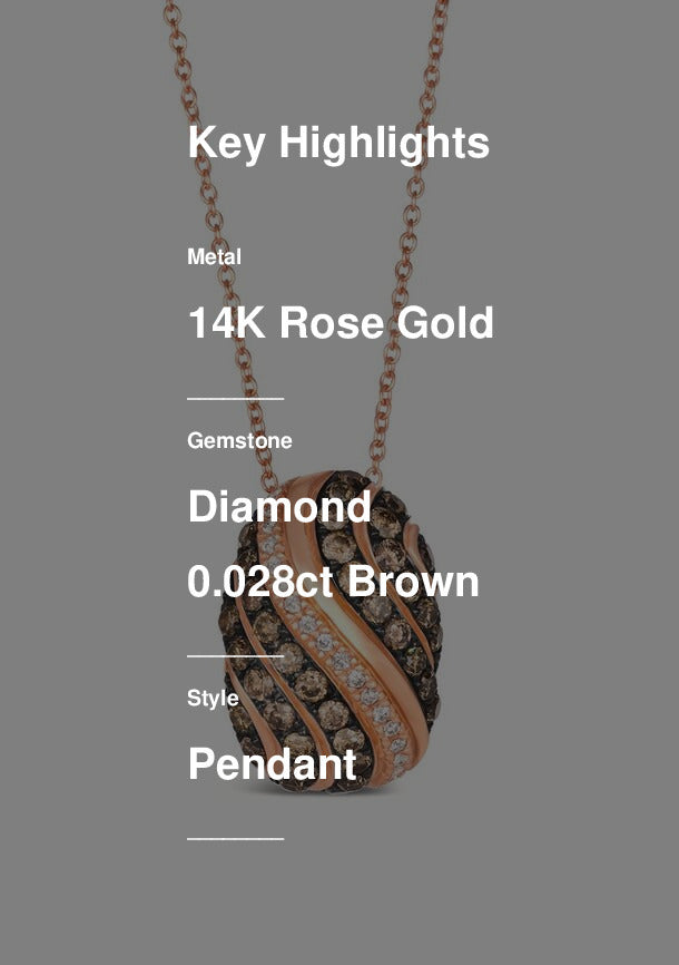 Le Vian Grand Sample Sale Pendant featuring Chocolate Diamonds, White Diamonds set in 14K Rose Gold
