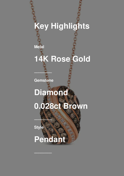 Le Vian Grand Sample Sale Pendant featuring Chocolate Diamonds, White Diamonds set in 14K Rose Gold