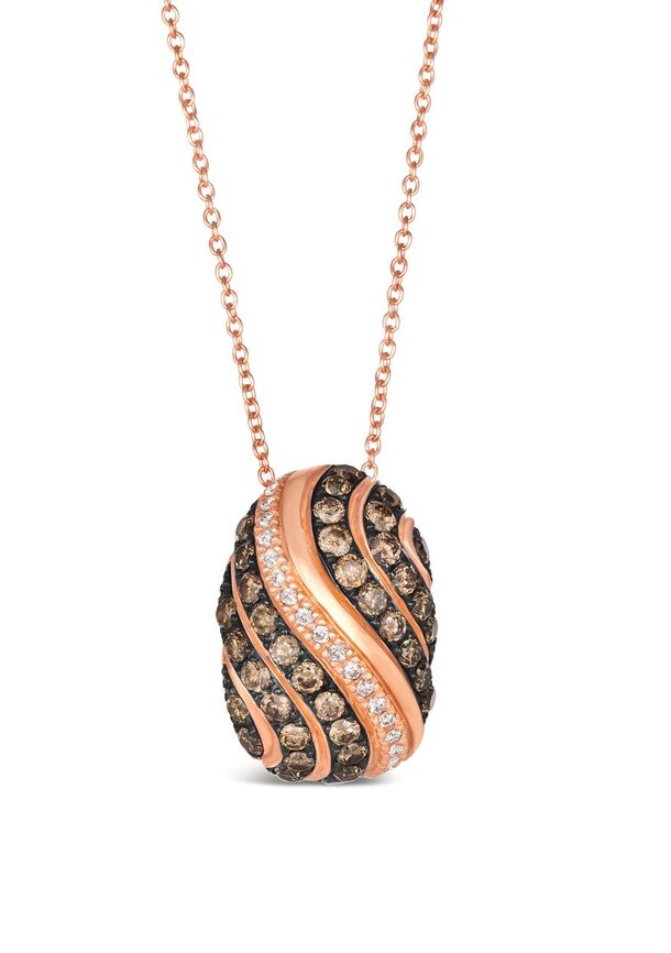 Le Vian Grand Sample Sale Pendant featuring Chocolate Diamonds, White Diamonds set in 14K Rose Gold - BirthStone.com