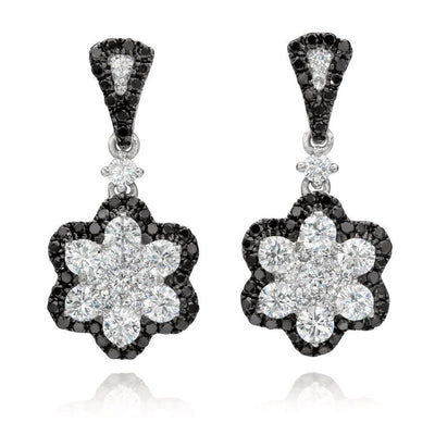 18K WHITE GOLD DIAMOND  EARRINGS