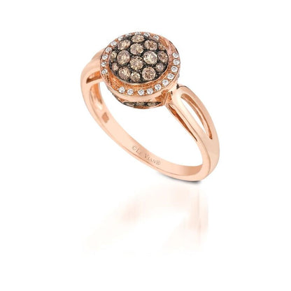 Le Vian Grand Sample Sale Ring featuring Chocolate Diamonds, White Diamonds set in 14K Rose Gold - BirthStone.com