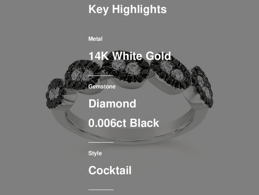 Le Vian Red Carpet Ring featuring White Diamonds, Blackberry Diamonds set in 14K White Gold