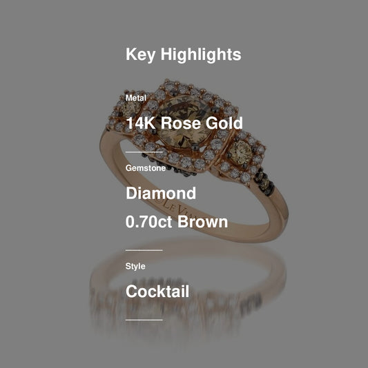 Le Vian Bridal Ring featuring Chocolate Diamonds, White Diamonds set in 14K Rose Gold