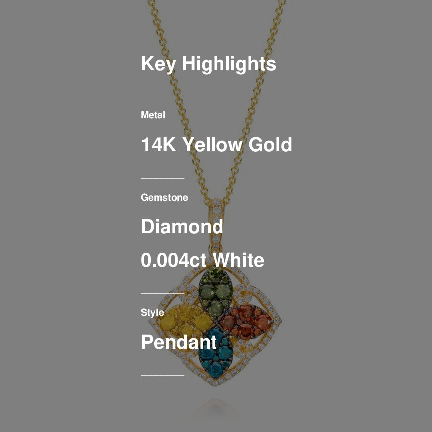 Le Vian Grand Sample Sale Pendant featuring Blueberry Diamonds, Fancy Diamonds, Goldenberry Diamonds, White Diamonds set in 14K Yellow Gold