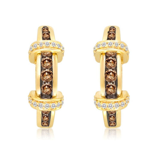 14K YELLOW GOLD DIAMOND  EARRINGS