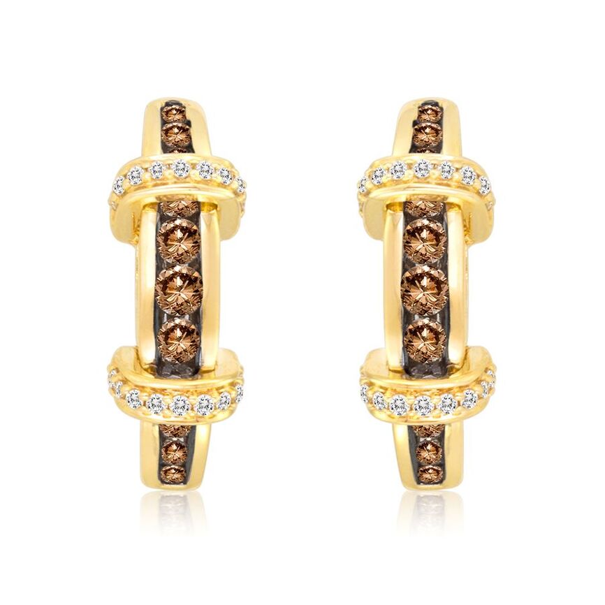 14K YELLOW GOLD DIAMOND  EARRINGS