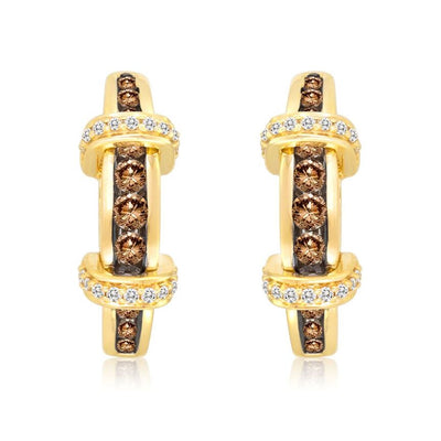 14K YELLOW GOLD DIAMOND  EARRINGS