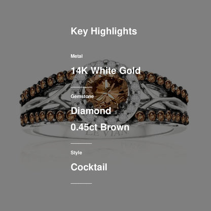 Le Vian Grand Sample Sale Ring featuring Chocolate Diamonds, White Diamonds set in 14K White Gold