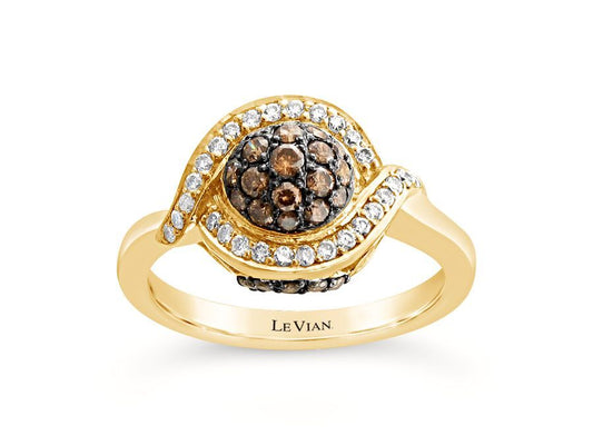 14K YELLOW GOLD DIAMOND  RING