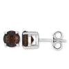 SILVER 925  GOLD SMOKY QUARTZ EARRINGS