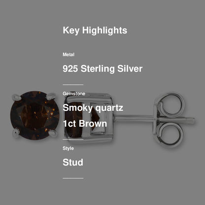 Le Vian Earrings featuring 2 cts Chocolate Quartz,set in 925 Sterling Silver