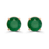 Birthstone Earrings 2 3/4 cts Classic Natural Green Emerald set in 14K Rose Gold