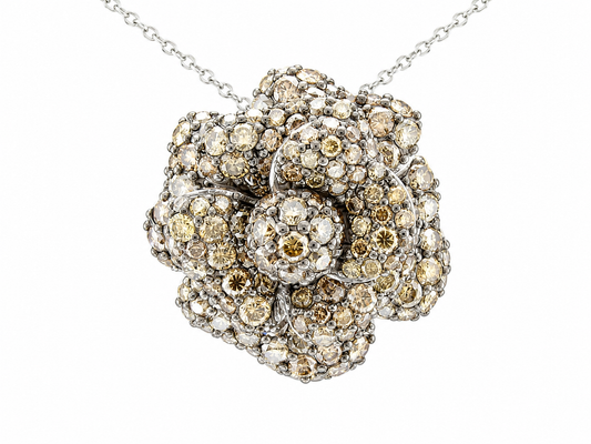 7 cts Brown Diamond Pendant Necklace in 14K White Gold by Le Vian