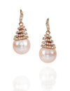 Grand Sample Sale Earrings featuring Strawberry Pearls Vanilla Diamonds set in 14K Strawberry Gold