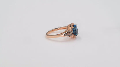 Le Vian Ring featuring Chocolate Quartz Chocolate Diamonds, Nude Diamonds set in 14K Rose Gold