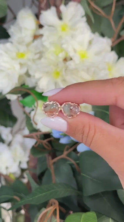LeVian 925 Sterling Silver Rose Gold Plated Aquaprase Candy 3.6 cts Earrings