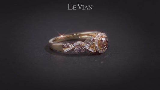 LeVian Ring Chocolate Diamond in 14K Yellow Gold 3/4 cts Size 6