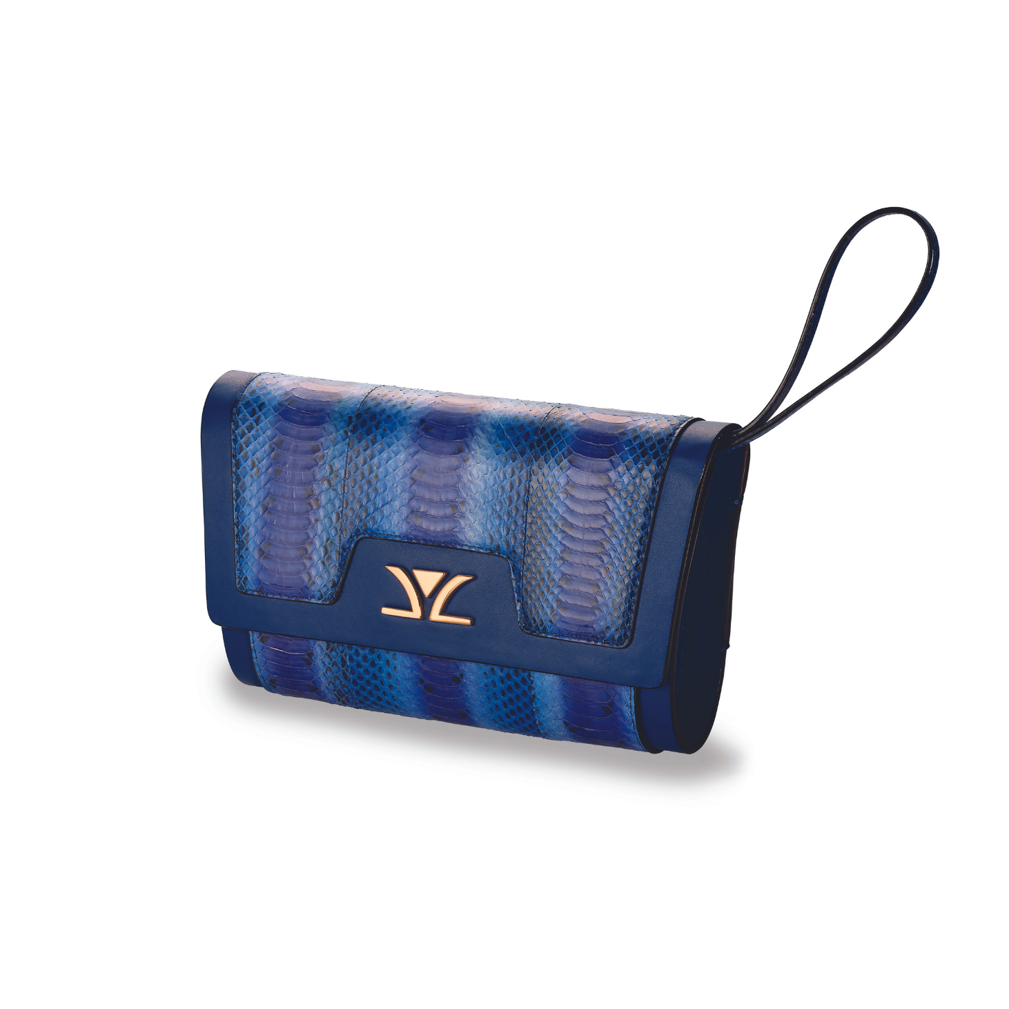 Liz Snakeskin Clutch Royal Blue Snakeskin BirthStone