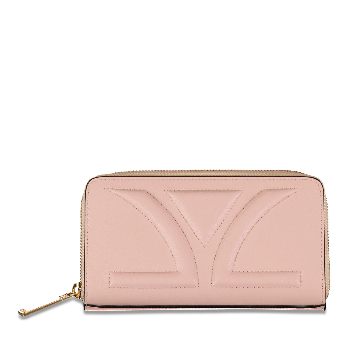 "Liz" Wallet - Peach & Nude Leather - BirthStone.com