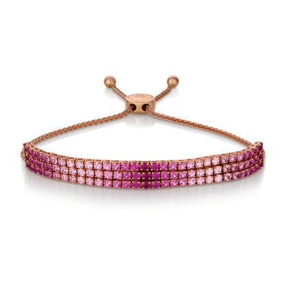 Le Vian Bolo Bracelet featuring Strawberry Ombré set in 14K Strawberry Gold - BirthStone.com