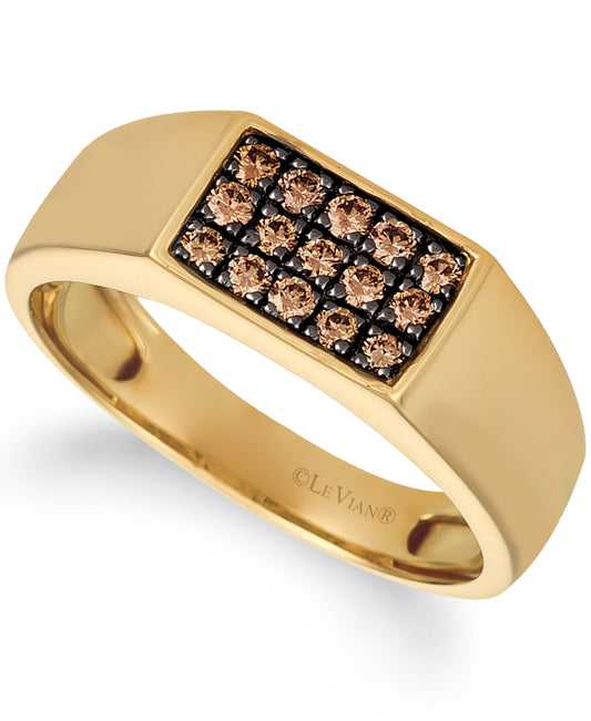 Le Vian Chocolatier Ring featuring Chocolate Diamonds set in 14K Honey Gold - BirthStone.com