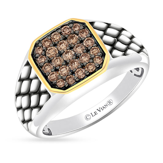 Le Vian Chocolatier Ring featuring Chocolate Diamonds set in S14 Two Tone Gold - BirthStone.com