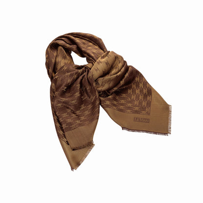 Lurex Pashmina - Chocolate & Gold Lurex - BirthStone.com