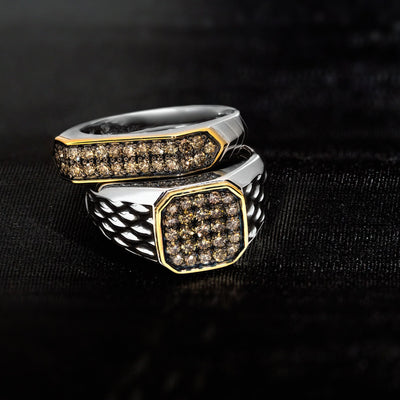 Le Vian Chocolatier Ring featuring Chocolate Diamonds set in S14 Two Tone Gold