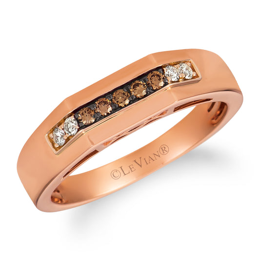 Le Vian Creme Brulee Ring featuring Chocolate Diamonds, Nude Diamonds set in 14K Strawberry Gold - BirthStone.com