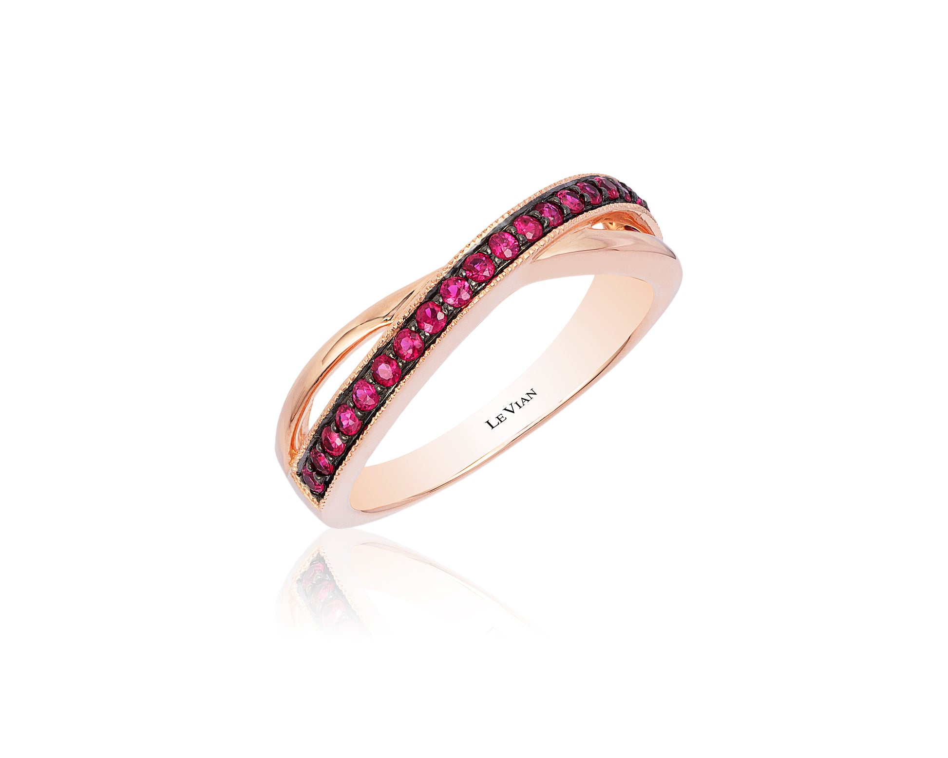 Le Vian Ring featuring Passion Ruby set in 14K Strawberry Gold - BirthStone.com