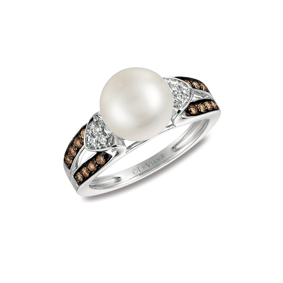 Le Vian Chocolatier Ring featuring Vanilla Pearls Chocolate Diamonds, Vanilla Diamonds set in 14K Vanilla Gold - BirthStone.com