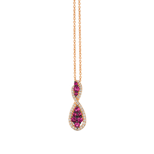 Le Vian Pendant featuring Passion Ruby Vanilla Diamonds set in 14K Strawberry Gold - BirthStone.com